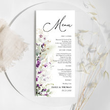 Paarse groene lavendel Vrijgezellenfeest Menu