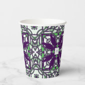 Paarse/groene moord op de Kroatische partij Kaleid Papieren Bekers (Achterkant)