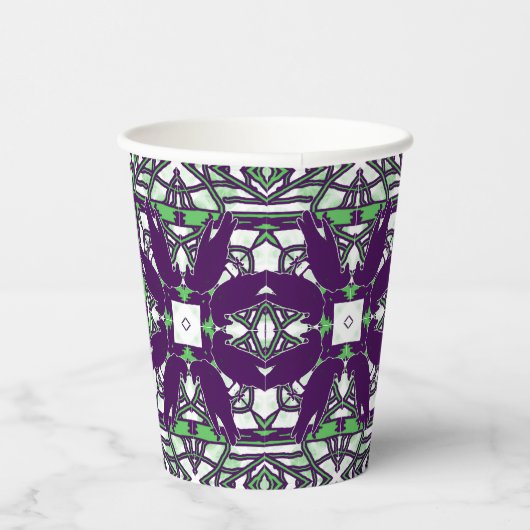 Paarse/groene moord op de Kroatische partij Kaleid Papieren Bekers (Rechts)