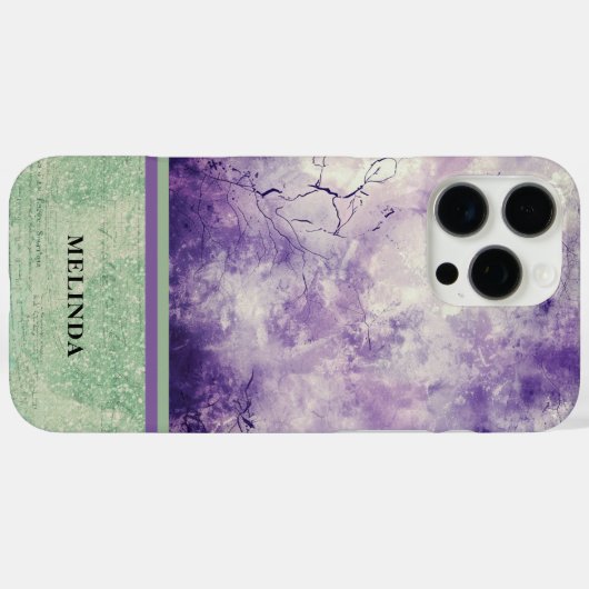 Paarse groene mysticus Case-Mate iPhone case (Achterkant (horizontaal))