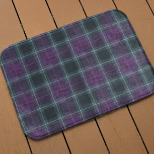 Paarse Groene Plaid Badmat