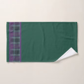 Paarse Groene Plaid Bloemen Design Bad Handdoek (Handdoek)