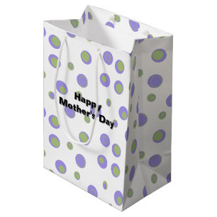Paarse Groene Polka Dot Modern Medium Cadeauzakje