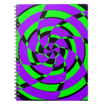 Paarse Groene Psychedelische Draaikolk Moderne Kun