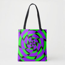 Paarse Groene Psychedelische Draaikolk Moderne Kun