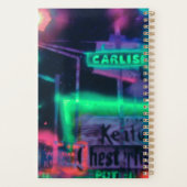 Paarse groene rode neon lights Medley Planner (Achterkant)