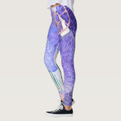 Paarse groene roze Abstracte kunst Leggings (Links)