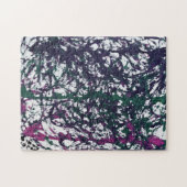 Paarse, groene, roze, marmeren kunstwerken legpuzzel (Horizontaal)