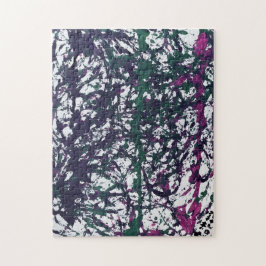 Paarse, groene, roze, marmeren kunstwerken legpuzzel
