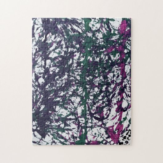 Paarse, groene, roze, marmeren kunstwerken legpuzzel (Verticaal)