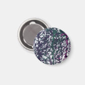 Paarse, groene, roze, marmeren kunstwerken magneet (Voorkant / Achterkant)