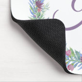 Paarse Groene Roze Monogram Beginletter Muismat (Hoek)