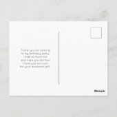 Paarse, groene, roze stromende kleuren dank u briefkaart (Achterkant)