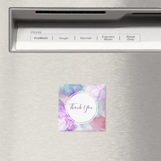 Paarse, groene, roze stromende kleuren dank u magneet (Insitu (Vaatwasser))