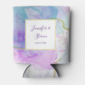 Paarse, groene, roze stromende kleuren die wedden blikjeskoeler (Voorkant)