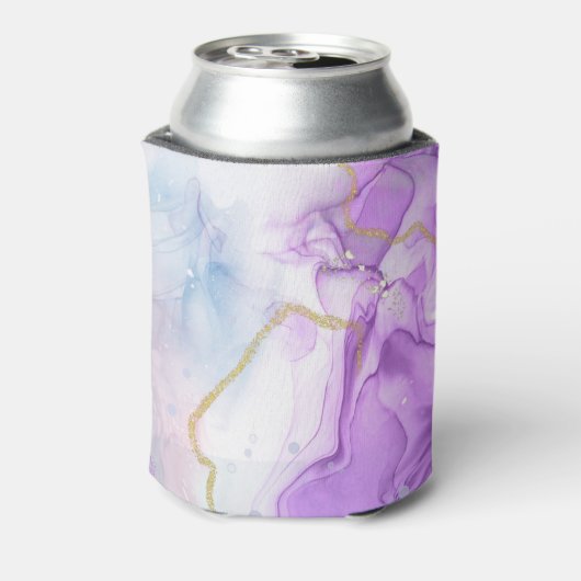 Paarse, groene, roze stromende kleuren die wedden blikjeskoeler (Blikje Achterkant)