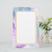 Paarse, groene, roze stromende kleuren legant (Staand voorkant)