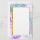 Paarse, groene, roze stromende kleuren legant (Voorkant)