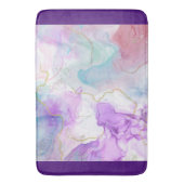 Paarse, groene, roze stromende kleuren legant badmat (Voorkant Verticaal)