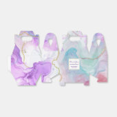 Paarse, groene, roze stromende kleuren legant bedankdoosjes (Uitgevouwen)