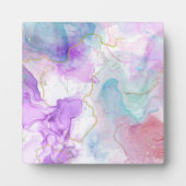 Paarse, groene, roze stromende kleuren legant fotoplaat (Voorkant)