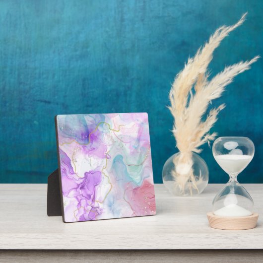 Paarse, groene, roze stromende kleuren legant fotoplaat (Insitu)