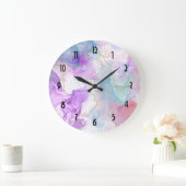 Paarse, groene, roze stromende kleuren legant grote klok (Huis)