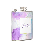 Paarse, groene, roze stromende kleuren legant heupfles (Rechts)