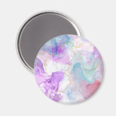 Paarse, groene, roze stromende kleuren legant magneet (Voorkant / Achterkant)