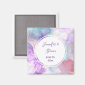 Paarse, groene, roze stromende kleuren legant magneet (Voorkant / Achterkant)