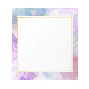 Paarse, groene, roze stromende kleuren legant notitieblok