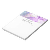 Paarse, groene, roze stromende kleuren legant notitieblok (Linkerzijde)