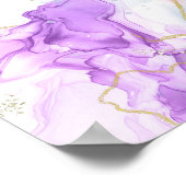 Paarse, groene, roze stromende kleuren legant poster (Hoek)