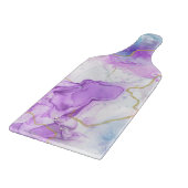 Paarse, groene, roze stromende kleuren legant snijplank (Hoek)