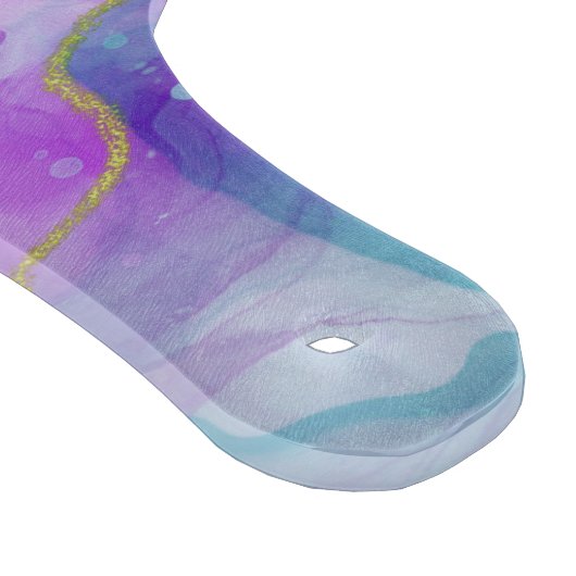 Paarse, groene, roze stromende kleuren legant snijplank (Hoek)