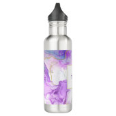 Paarse, groene, roze stromende kleuren legant waterfles  (Links)