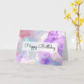 Paarse, groene, roze stromende kleuren van afgelop kaart (Gele Bloem)