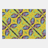 Paarse groene schilderkunst inpakpapier vel (Voorkant 2)