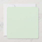 Paarse groene scrollen Floral Baptism Kaart (Achterkant)