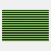 Paarse Groene Sinaasappel Zwarte Strepen Halloween Inpakpapier Vel (Voorkant 3)