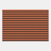 Paarse Groene Sinaasappel Zwarte Strepen Halloween Inpakpapier Vel (Voorkant)