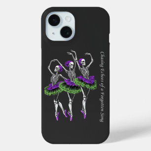 Paarse Groene Skelet Ballerina Jacht Echo's iPhone 15 Case