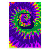 Paarse & Groene Spiral Tie Dye Trouwtafel Acht Kaart (Voorkant)