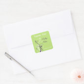 Paarse groene Sticker met 1,5-inch bruiloft (Envelop)