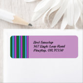 Paarse groene strepen etiket (Insitu)