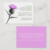 Paarse, groene Thistle Reception Enclosure Kaart (Voorkant / Achterkant)