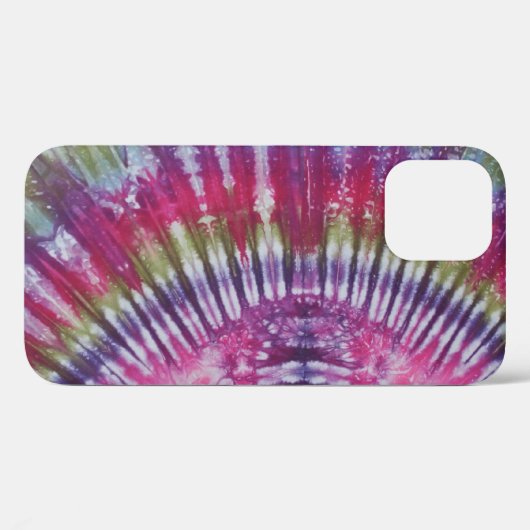 Paarse & Groene Tie Dye Case-Mate iPhone Case (Achterkant (horizontaal))
