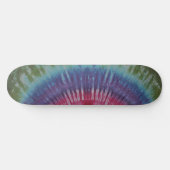Paarse & Groene Tie Dye Skateboard (Horizontaal)