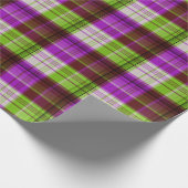 Paarse groene tinten, geplakt Check Patroon Cadeaupapier (Hoek)