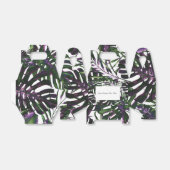 Paarse groene tropische palmbladeren eiland bruilo bedankdoosjes (Uitgevouwen)